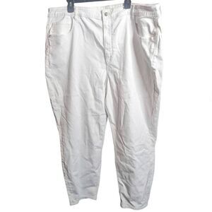 American Eagle Mom Jeans White Plus Size Straight Leg 24